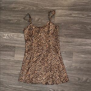 Vintage leopard Morgan Taylor intimates slip Dress